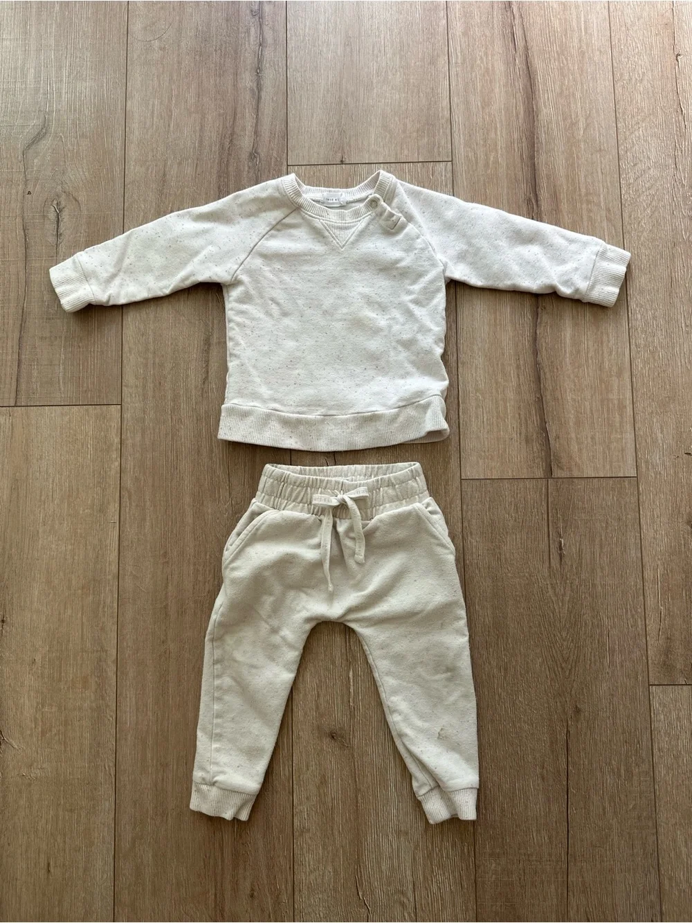 Jamie Kay Cream Speckled Baby Sweatshirt & Joggers Set